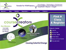 Tablet Screenshot of coursecreators.com